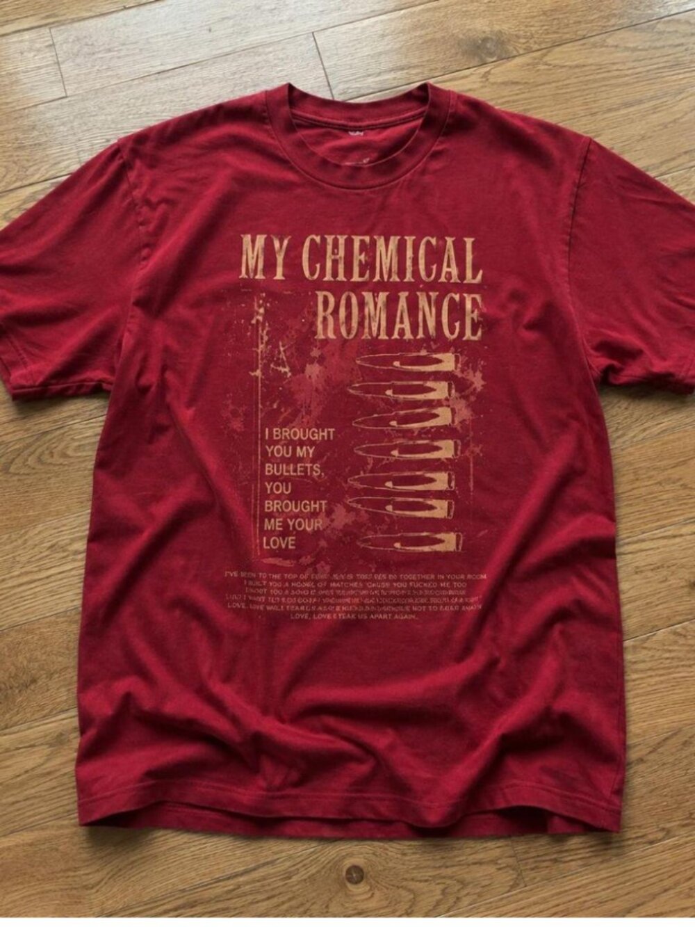 Gildan My Chemical Romance I Brought You My Bullets Red T-Shirt